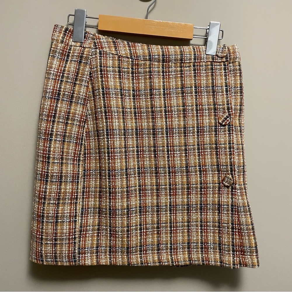 Minimum 70s Vintage Inspired Tweed Skirt Womenโs European 34 or Size Small